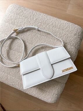 Jacquemus White Grand Bambino Leather Shoulder Bag